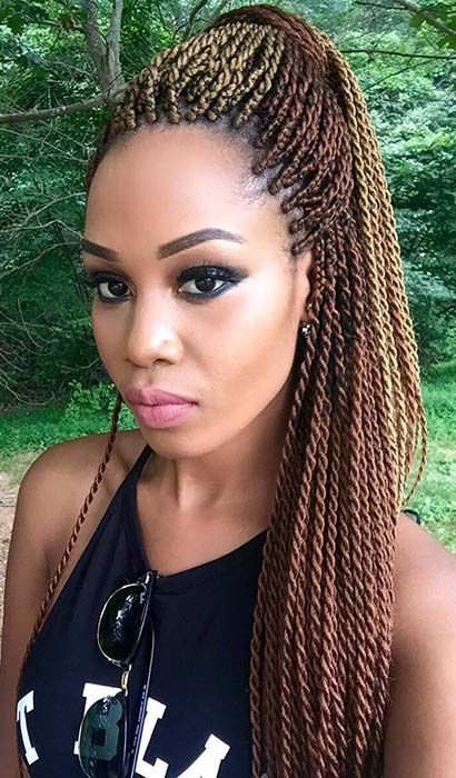 49 Senegalese Twist Hairstyles for Black Women - StayGlam | Twist .