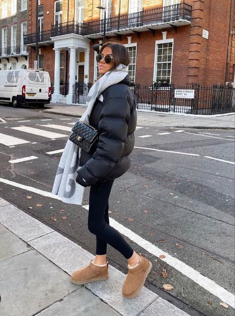 Street Style: UGG Classic Boots | Cold outfits, Winter outfits .