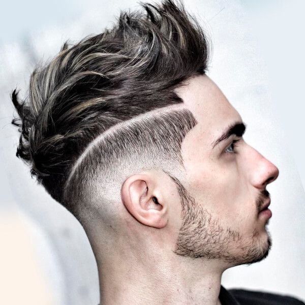 Edgy Undercut Men | Edgy men's undercut hairstyle with square .