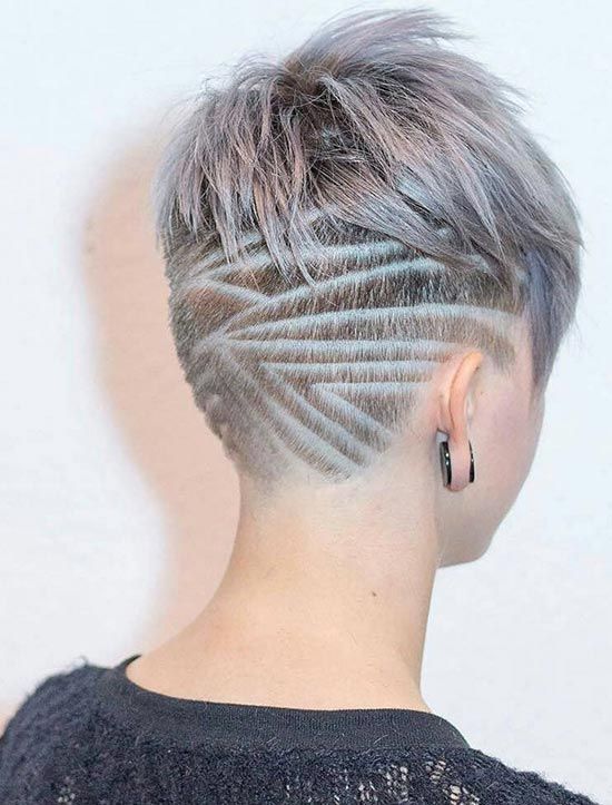 45 Undercut Hairstyles with Hair Tattoos for Women | Fashionisers .