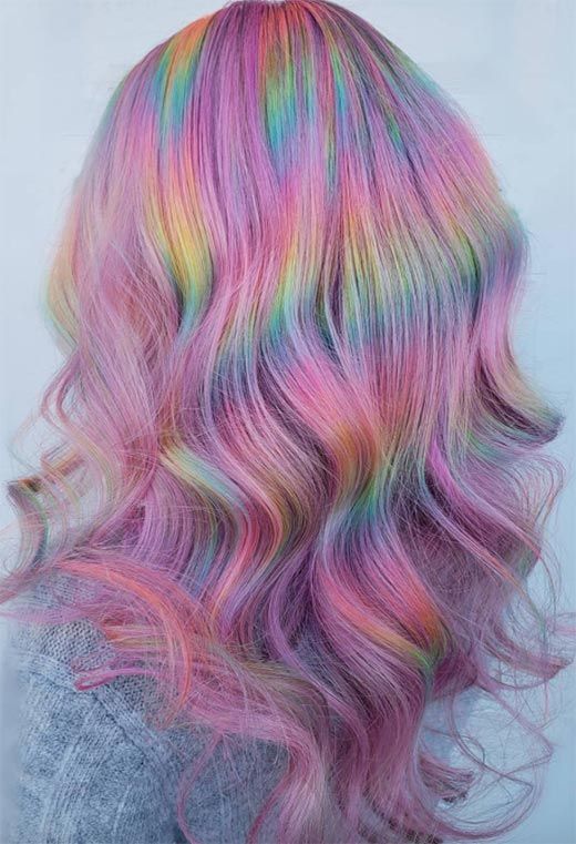 53 Magical Holographic Hair Color Ideas to Embrace the Pastel .