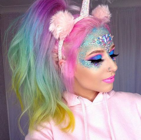 Pastel Pretty | Unicorn makeup halloween, Unicorn makeup, Birthday .