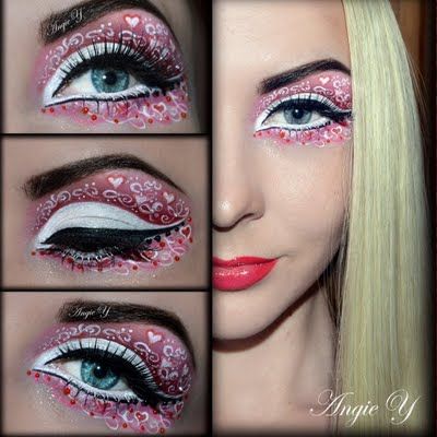 Creative Valentine's Look by Angie A | Eye art, Day makeup, Day .