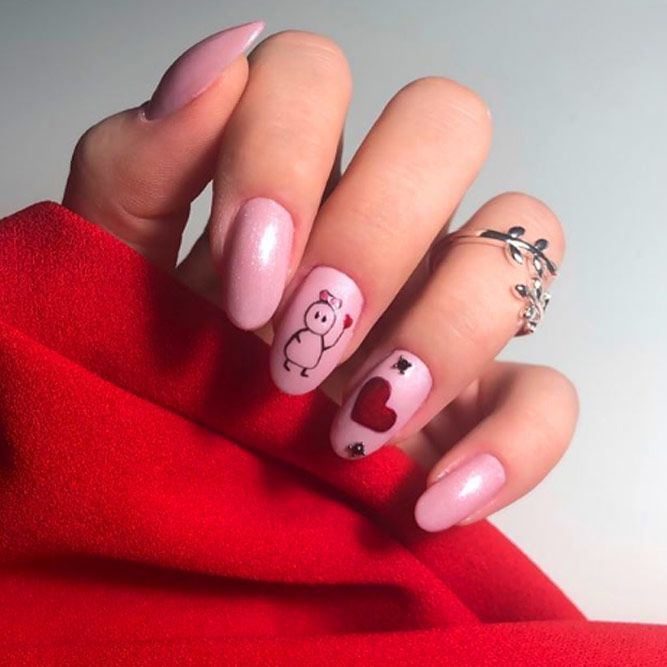 40 Valentines Day Nails To Try in 2023 | Valentine's day nails .