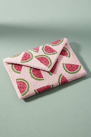 Beaded Watermelon Pouch | Beaded clutch bag, Beaded bags, Beaded .
