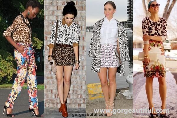 Leopard Print Mixing with Other Prints | Leopard print fashion .