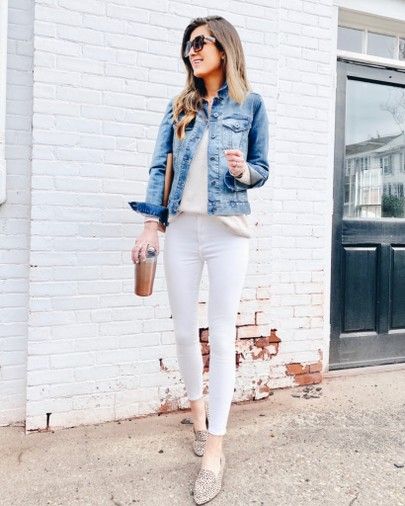 white jeans spring outfit - Shop this pic from @pinterestingplans .