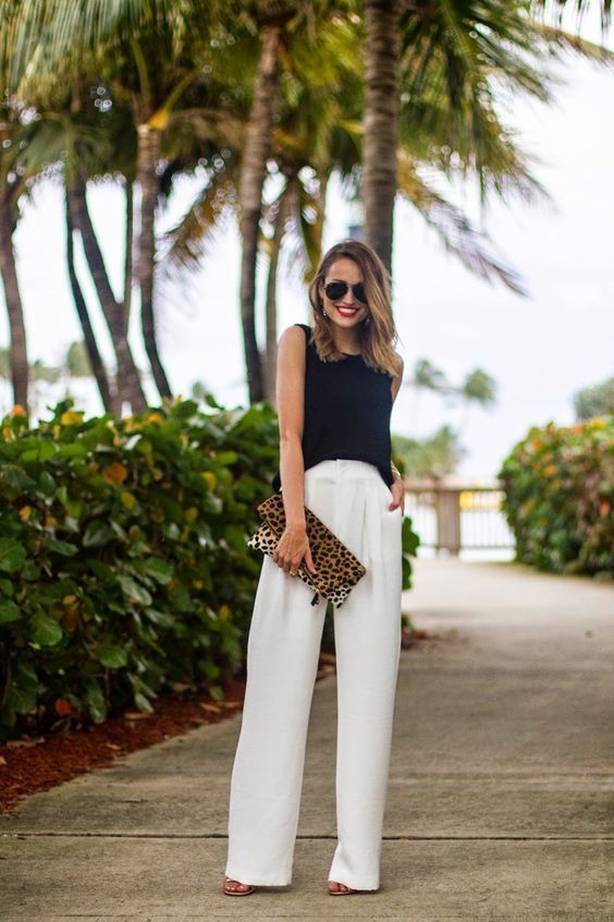 19 Fabulous Ideas on How to Wear White Wide Legged Pants | Wide .