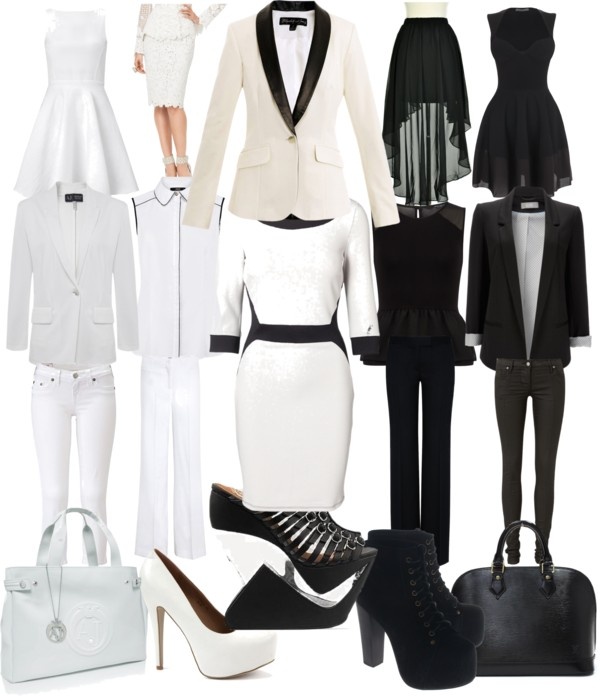 Designer Clothes, Shoes & Bags for Women | SSENSE | Black white .