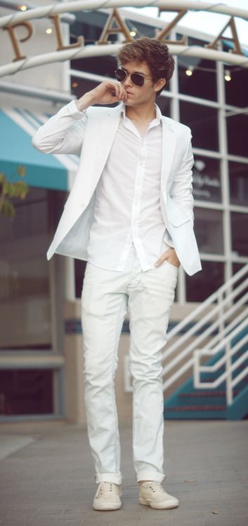 White Summer Party Outfits For
      Men