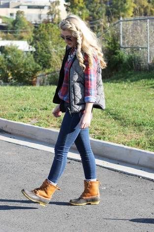 Duck Boot Outfit Ideas | How To Wear Duck Boots | Duck boots .