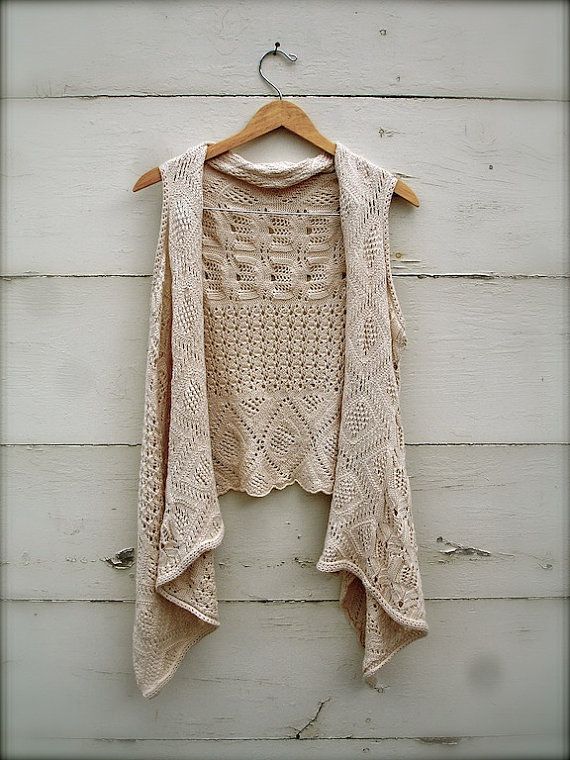 Ivory Crochet Cotton Vest Womens Vest Crochet Vest Bohemian | Etsy .