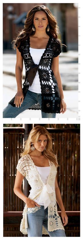 Women Outfits With Crochet  Vests