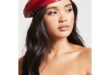 Forever21 Faux Leather Beret ($15) ❤ liked on Polyvore featuring .