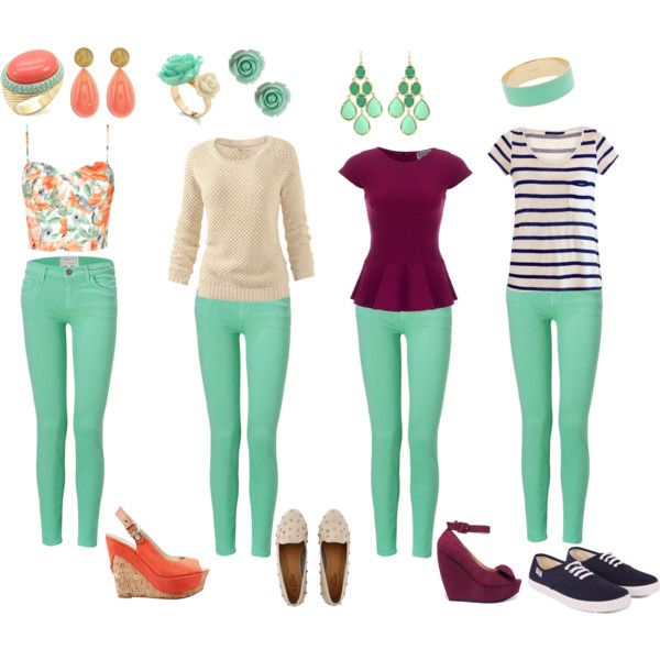 How to wear Mint Jeans | Mint jeans, Mint pants, Mint green pants .