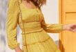 Yellow Summer Mini Dresses for Women. Cute Short Yellow Dresses .