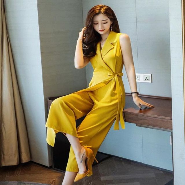 Chiffon Jumpsuits For Women Summer 2018 New Korean Fashion .